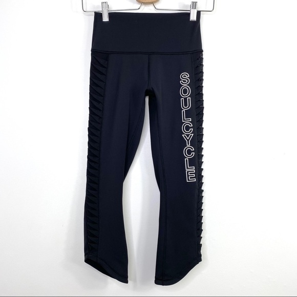 Lululemon SoulCycle Spell-Logo Mesh Crop Leggings - Picture 2 of 9